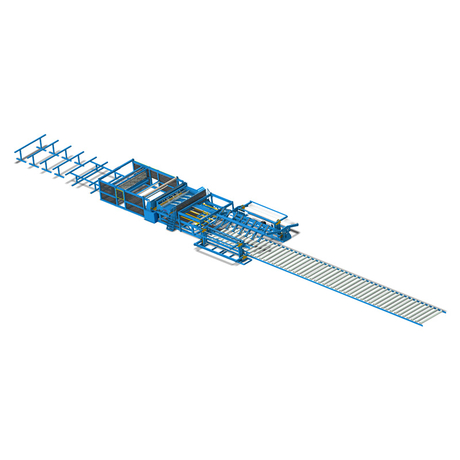 Mechanical wire hanging, automatic wire feeding, automatic mesh turning and mesh dropping, steel mesh welding machine