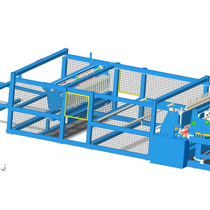Mechanical wire hanging, automatic wire feeding, automatic mesh turning and mesh dropping, steel mesh welding machine